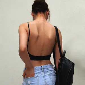 bralette fine French Style thin lingerie BRA CUP triangular Woman Soft  underwear Deep V Girls Backless Christmas present