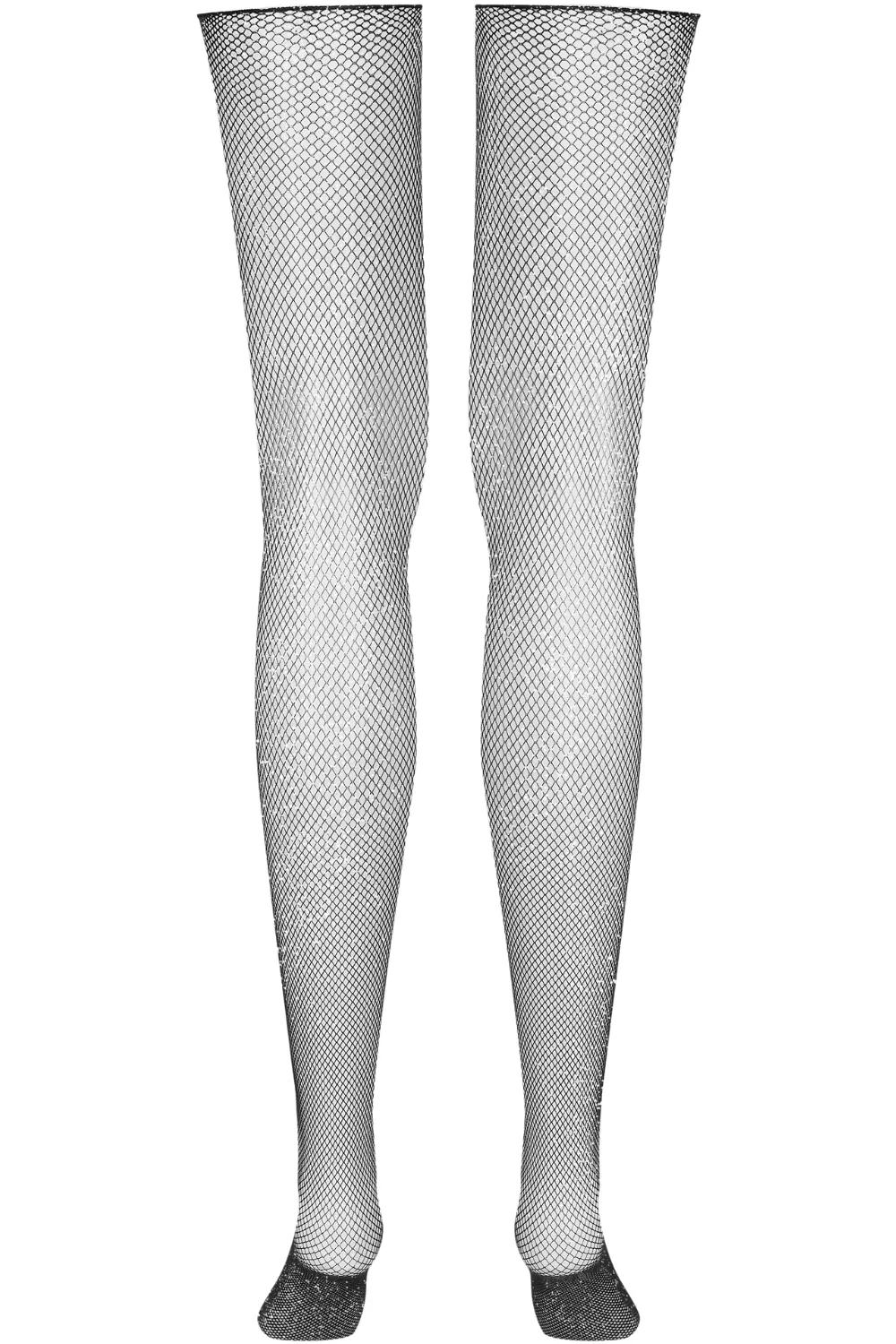 Cut & Curled Fishnet Lurex Stockings