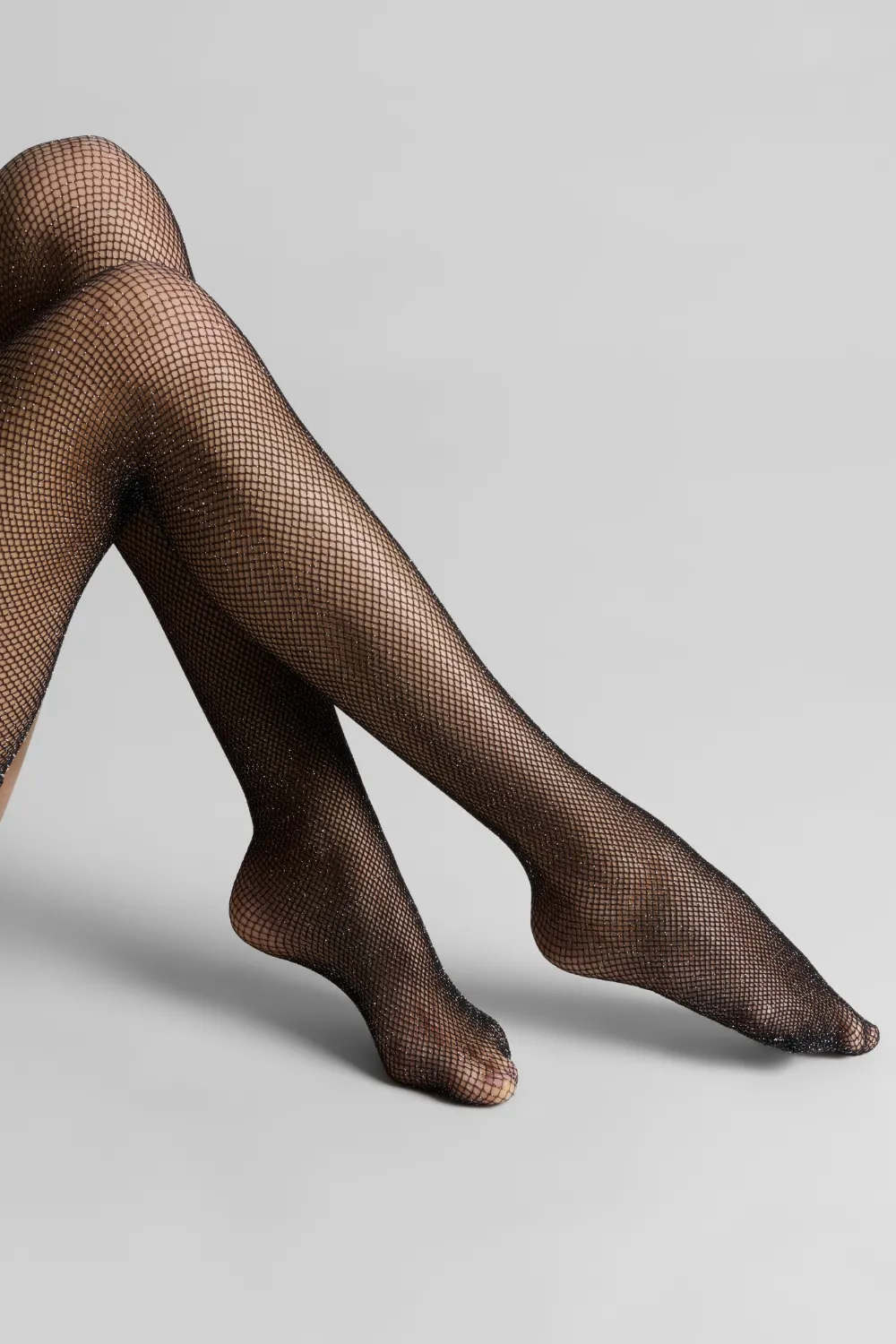 Cut & Curled Fishnet Lurex Stockings