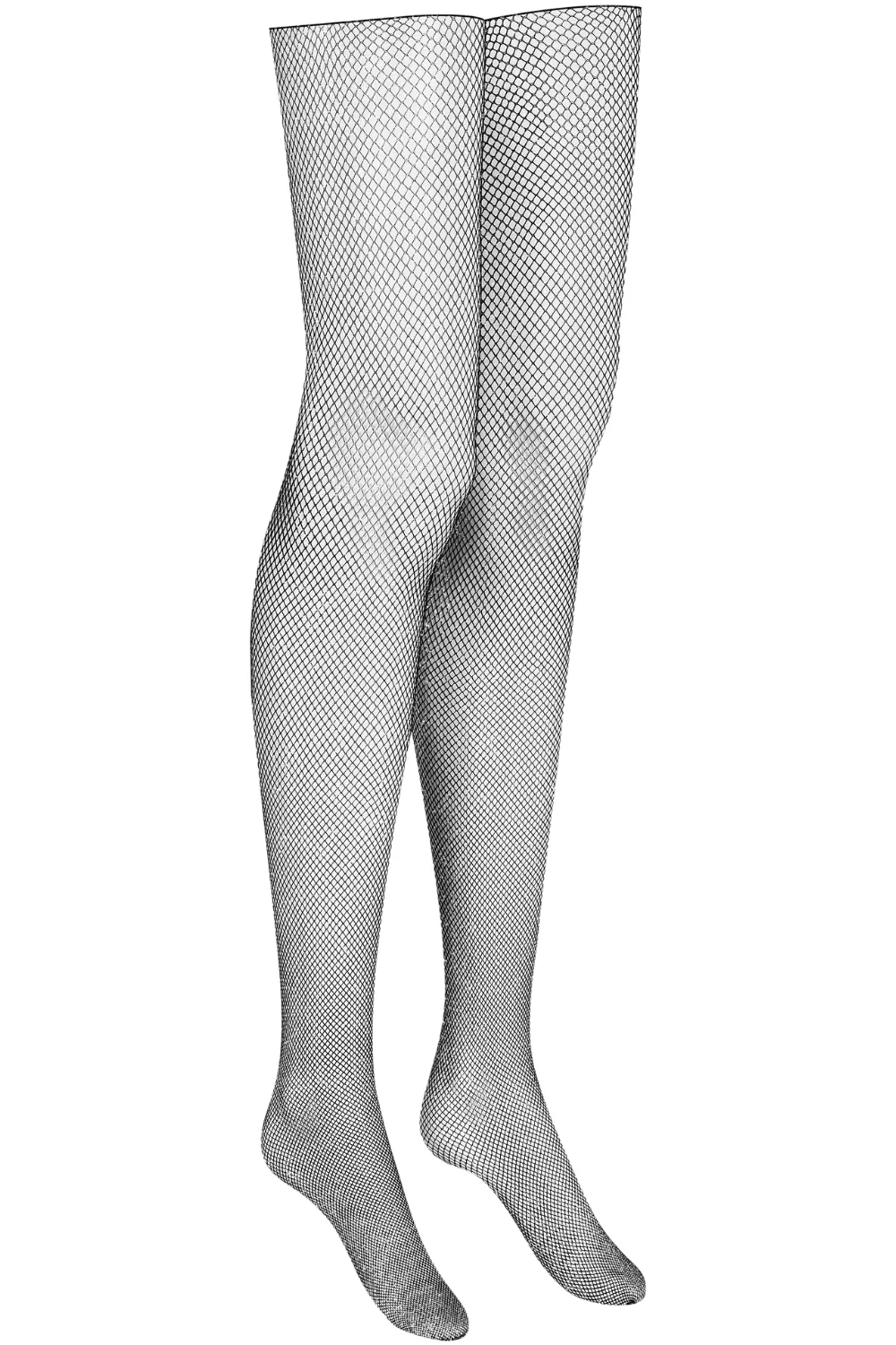 Cut & Curled Fishnet Lurex Stockings