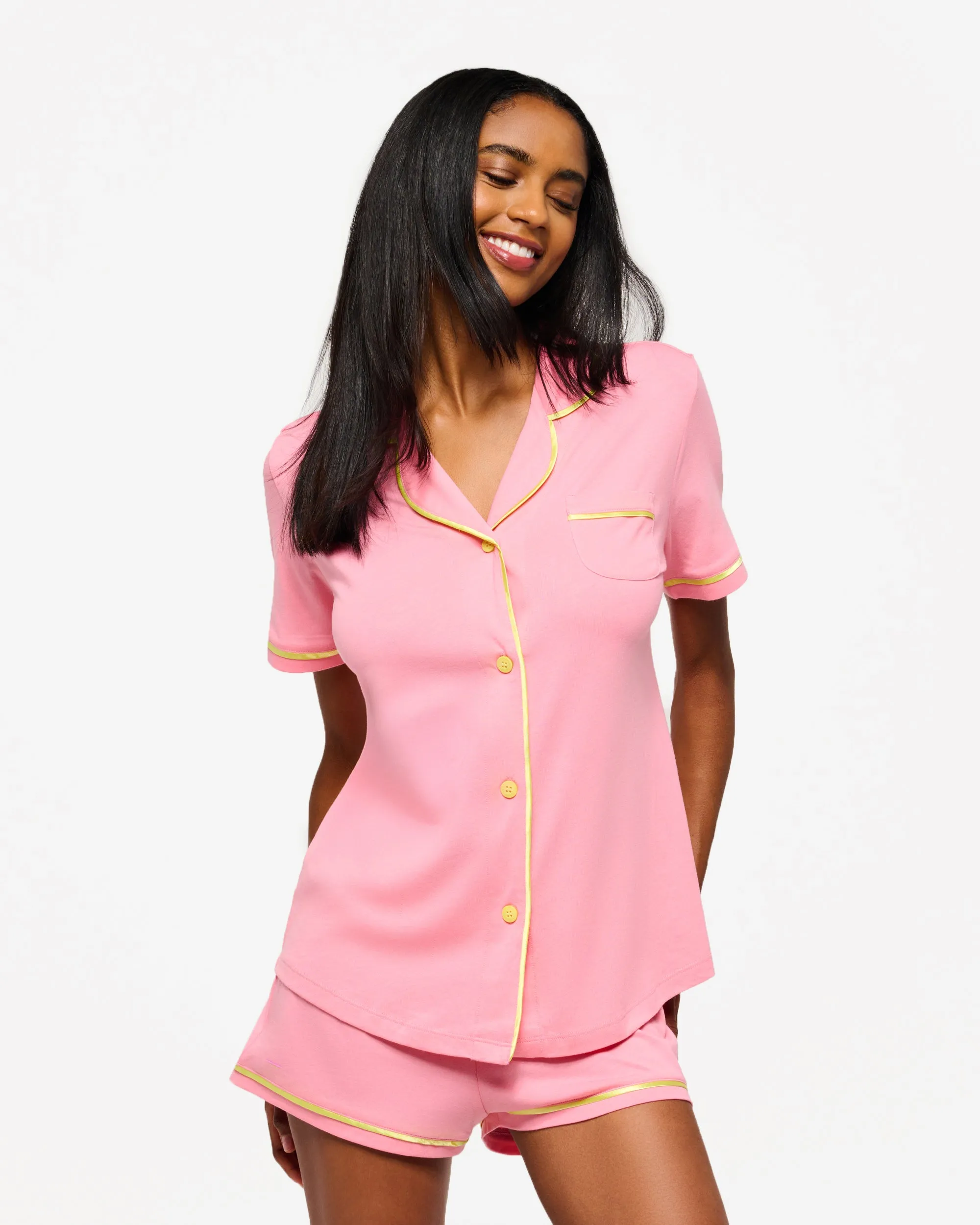 Ensemble Pyjama Haut  Manches Courtes Et Boxer