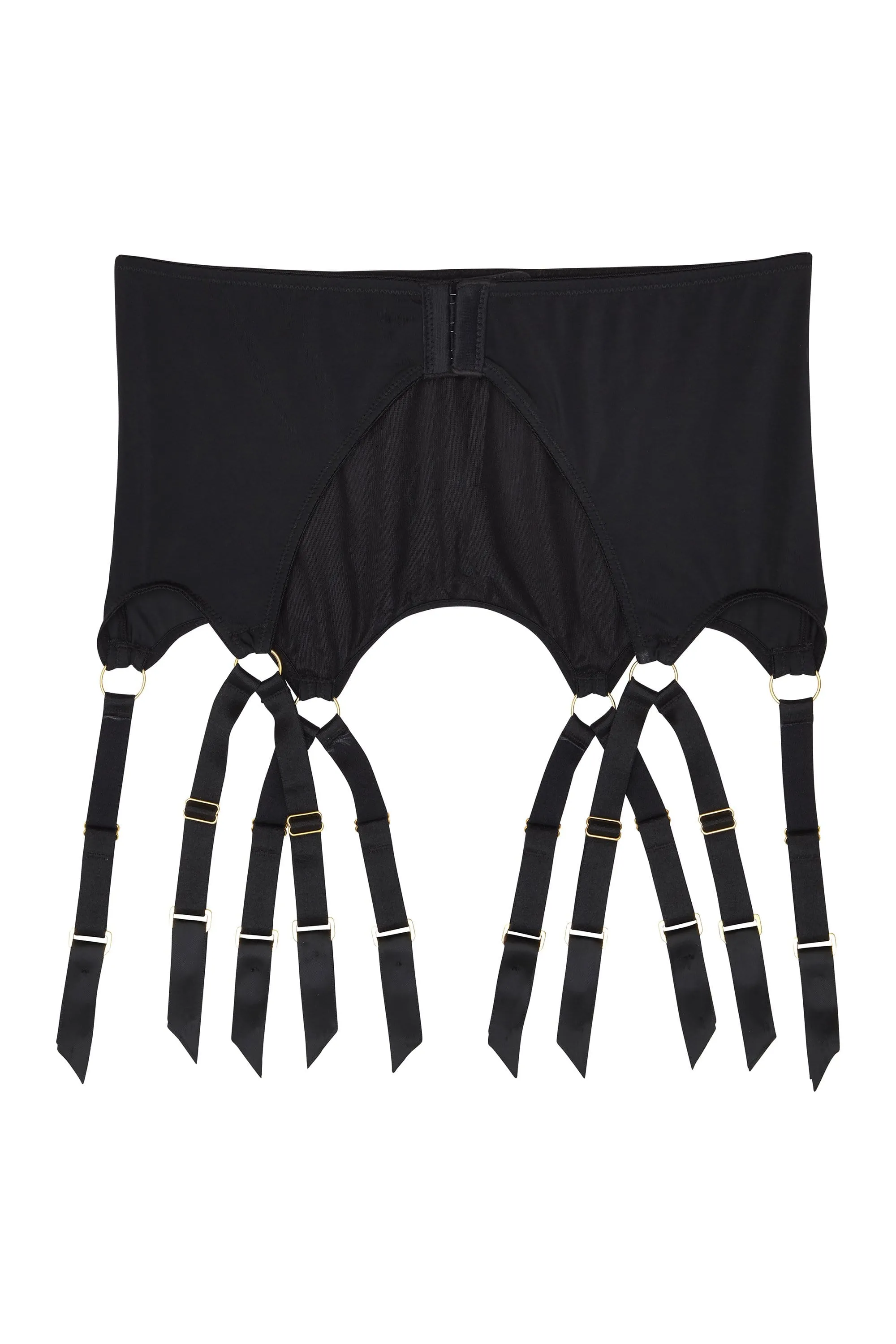 FFFB Black microfibre curve suspender