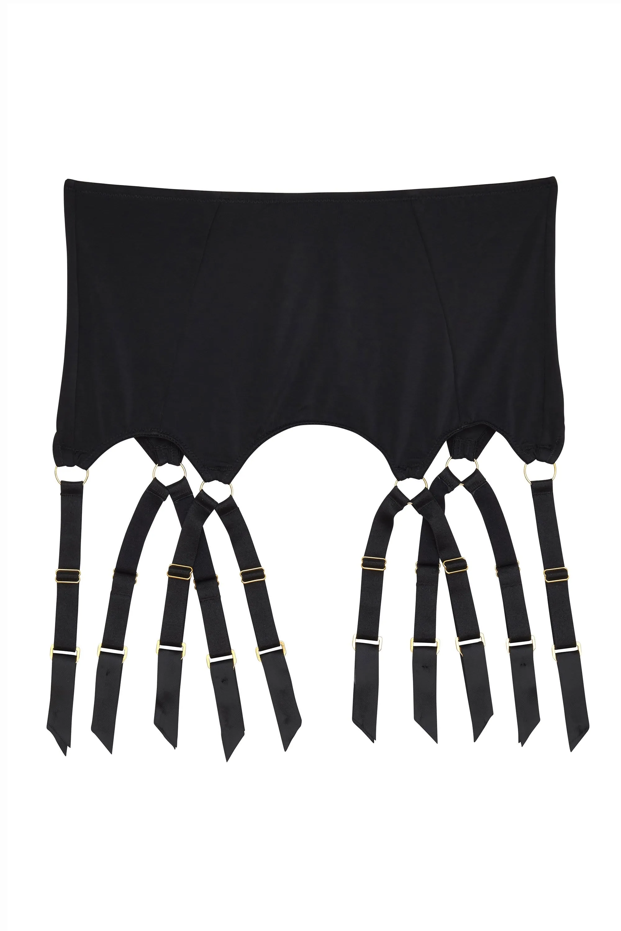 FFFB Black microfibre curve suspender