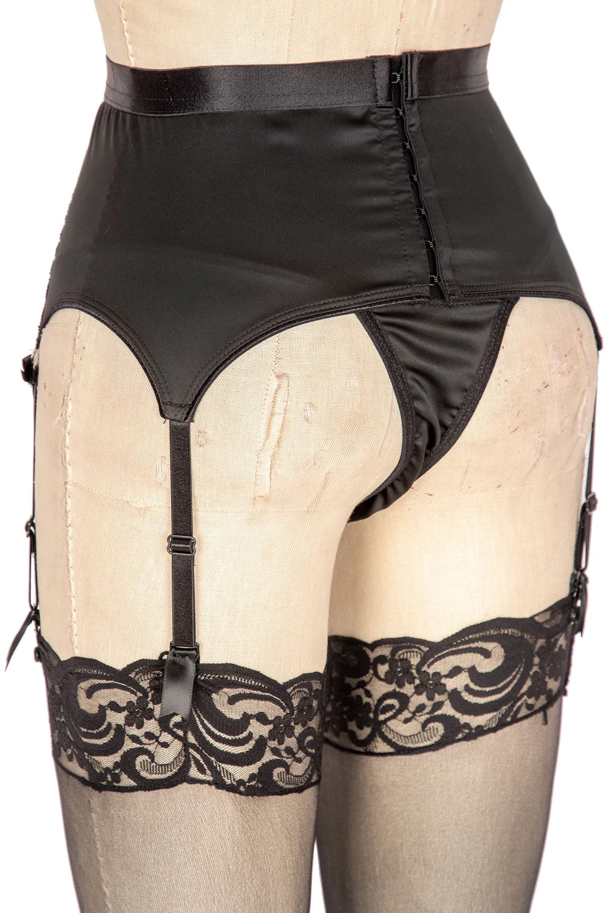 Grace Satin & Lace High-Waisted Garterbelt