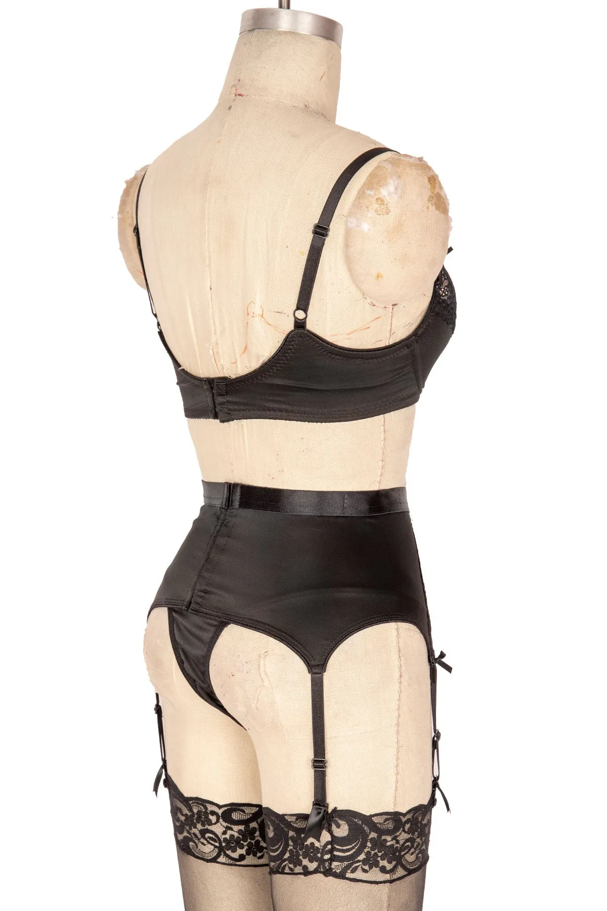 Grace Satin & Lace High-Waisted Garterbelt