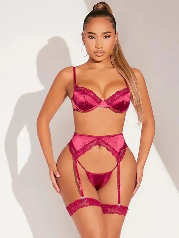 High-Waist Lace Lingerie Set