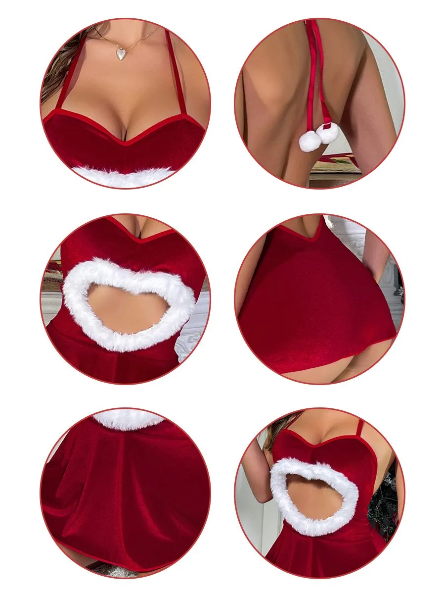 Hollow Santa Lingerie Dress
