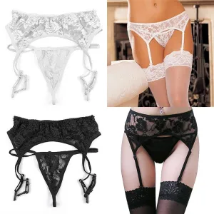 Hot Sexy Stocking Set Sexy Women Sheer Lace Tighs High Stockings Erotic Lingerie Garter Pantyhose Sexy Garter Belt Stockings