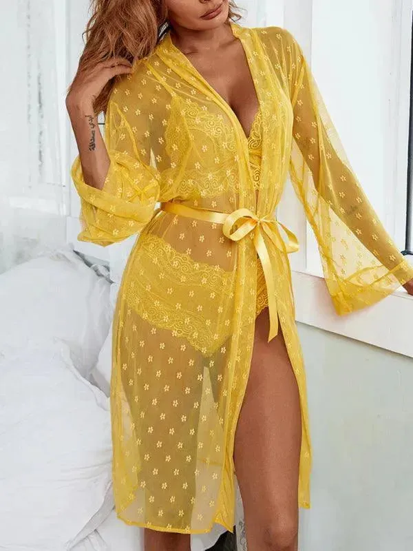 Mesh See-through Lingerie Set