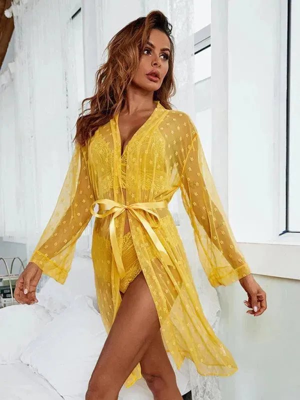 Mesh See-through Lingerie Set