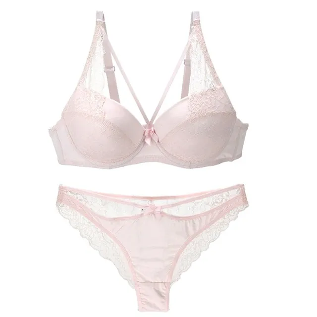 Norns women's sexy underwear set lace lingerie set push up plus size bra set of linen red lingerie bra and panty set bralette