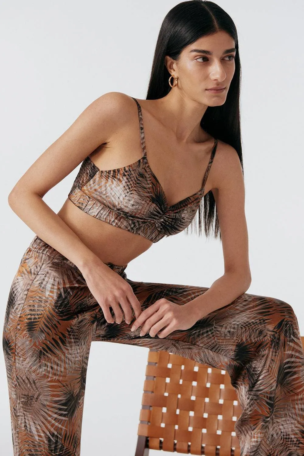 Palm Springs Silk Bralette. Size S (UK 8-10)