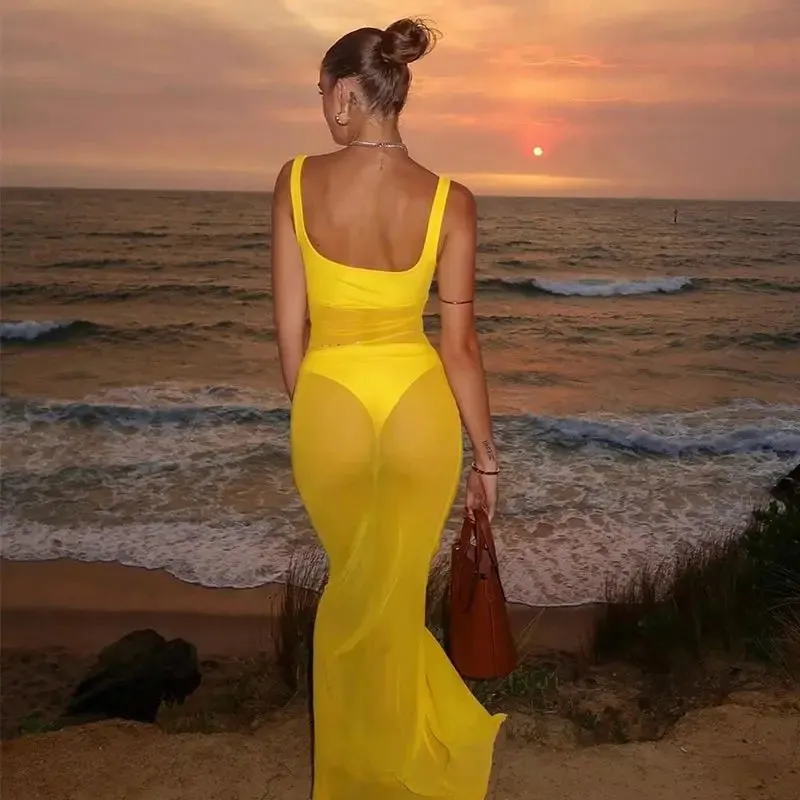 #PB See Through Maxi Dress