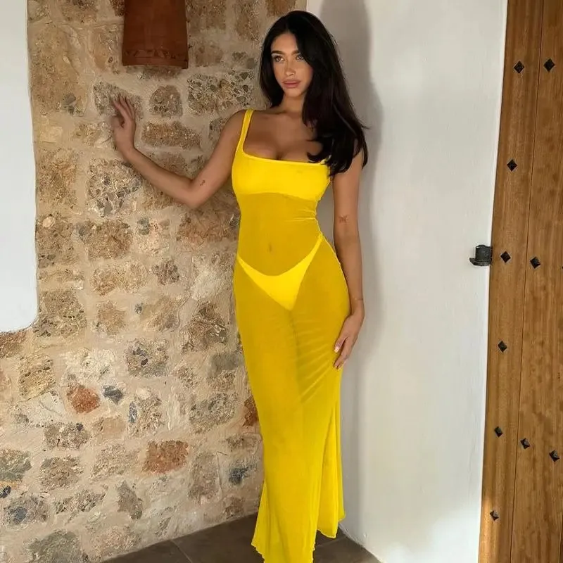 #PB See Through Maxi Dress
