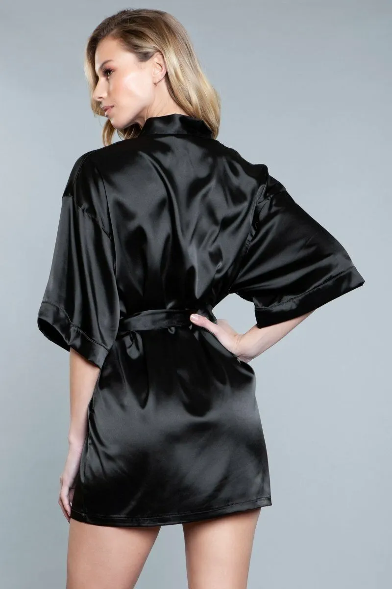 Short Satin Robe