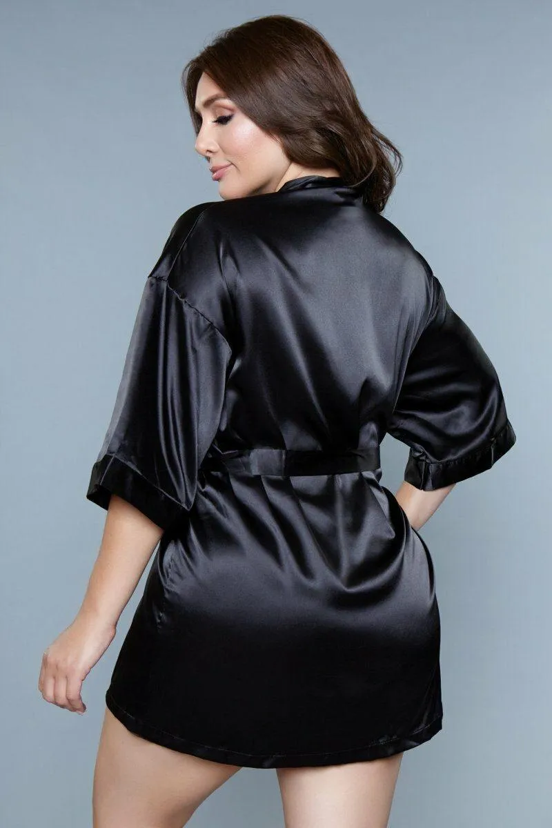 Short Satin Robe