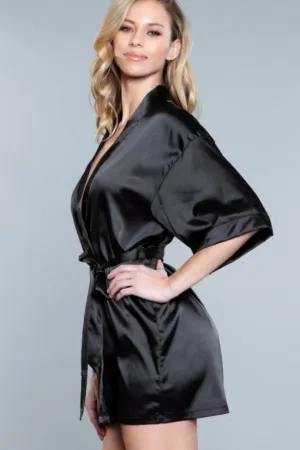 Short Satin Robe