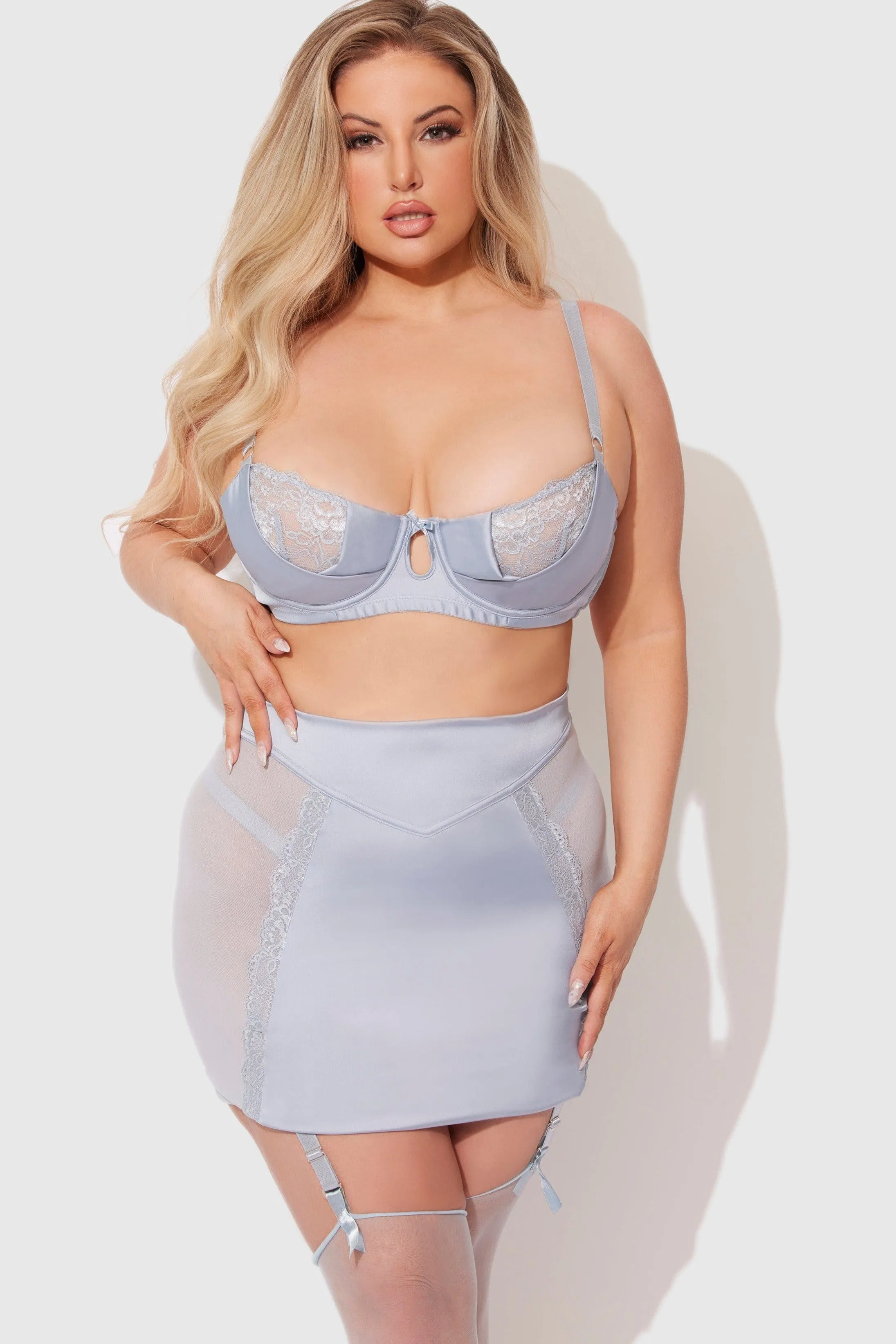 Sienna 3 Pc Balconette Bra. Skirt & Cheeky Bikini Set