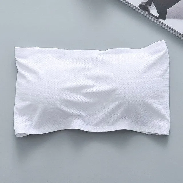 Soft Invisable Strapless Top Sexy Women Tube Top Female Tube Bra Wrap Top Crop Bandeau Bra Lingerie Girls Underwear Black White