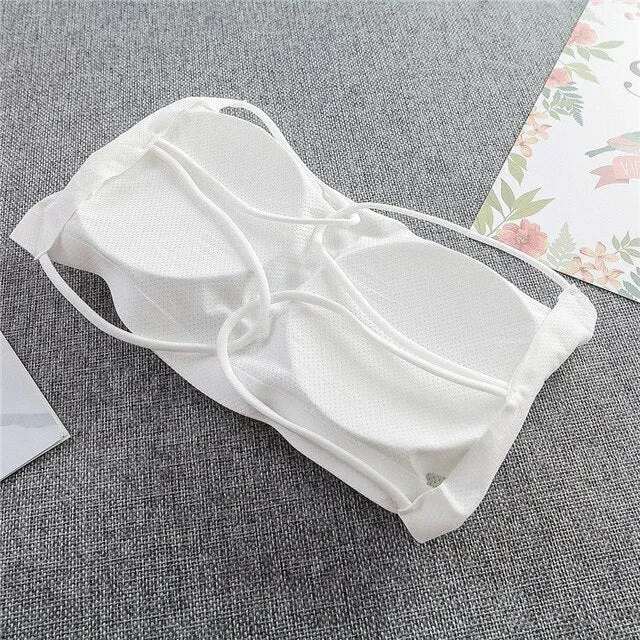 Soft Invisable Strapless Top Sexy Women Tube Top Female Tube Bra Wrap Top Crop Bandeau Bra Lingerie Girls Underwear Black White