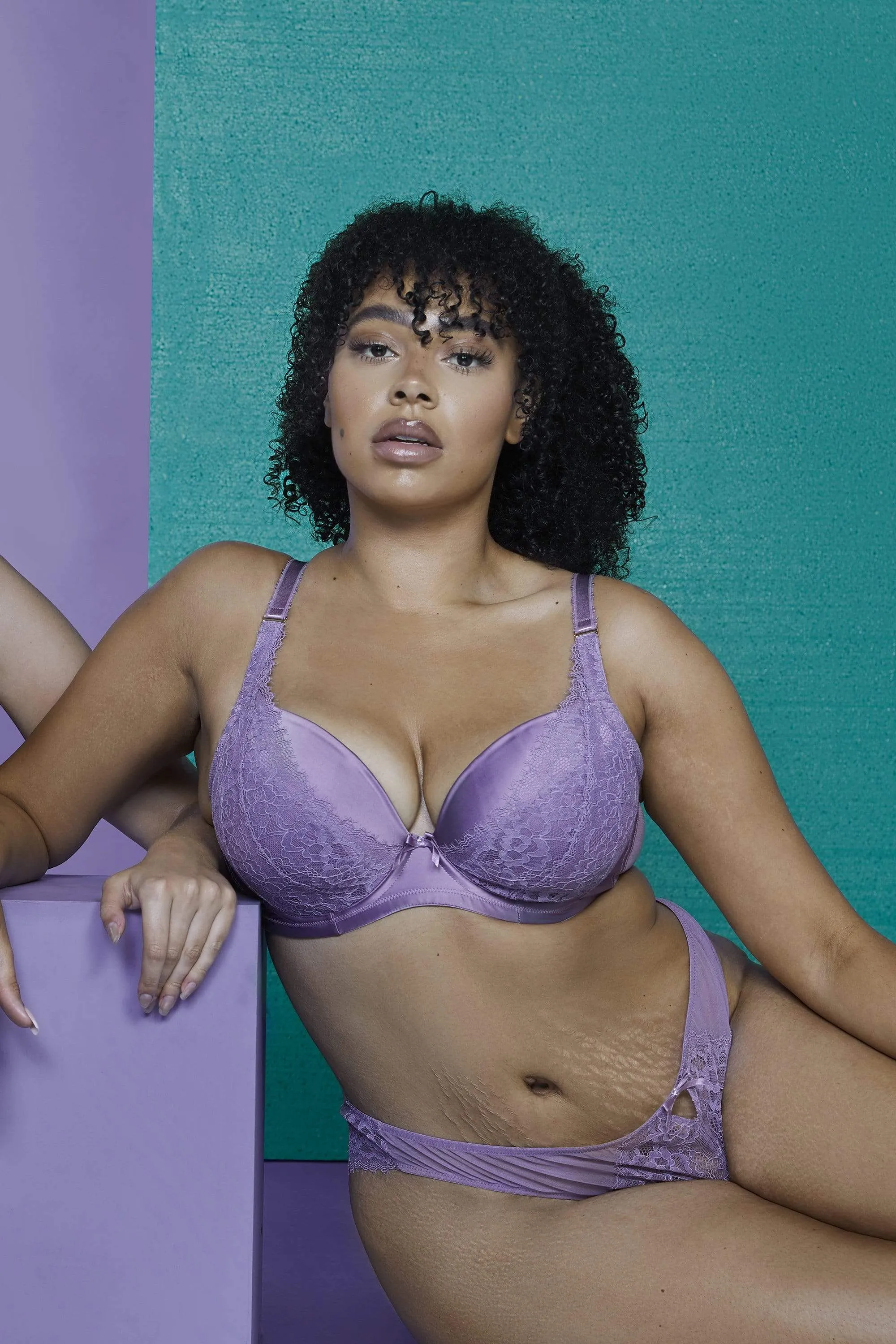 Sophia Heather Purple Brazilian Brief