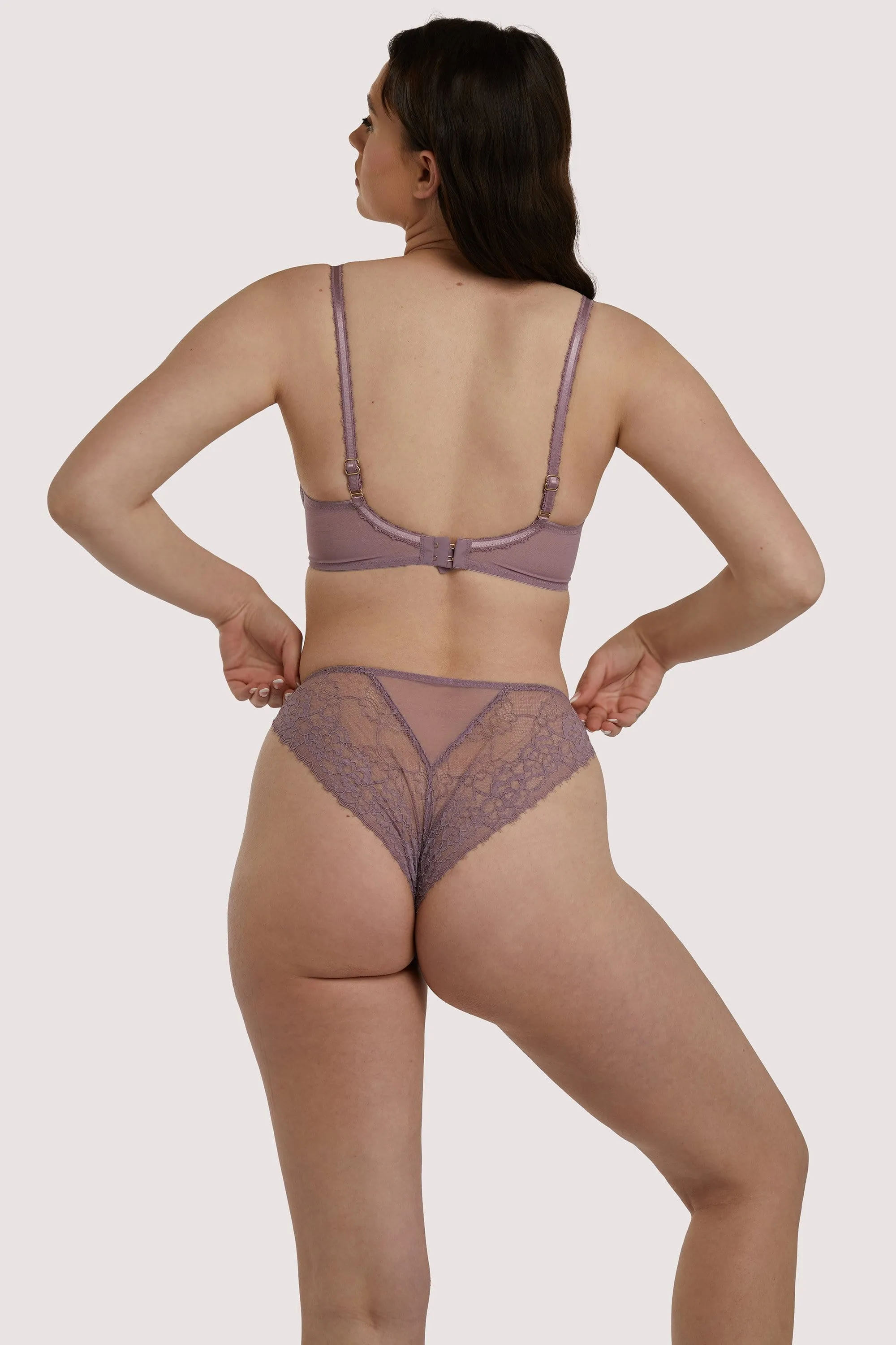 Sophia Heather Purple Brazilian Brief