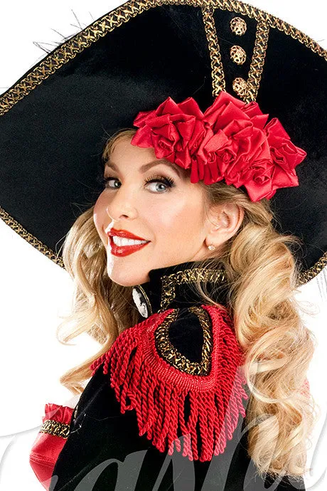 Velveteen Pirate Rose Hat