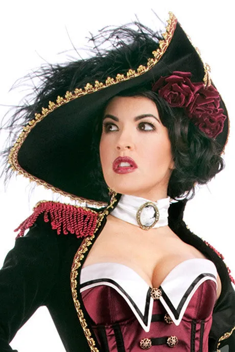 Velveteen Pirate Rose Hat