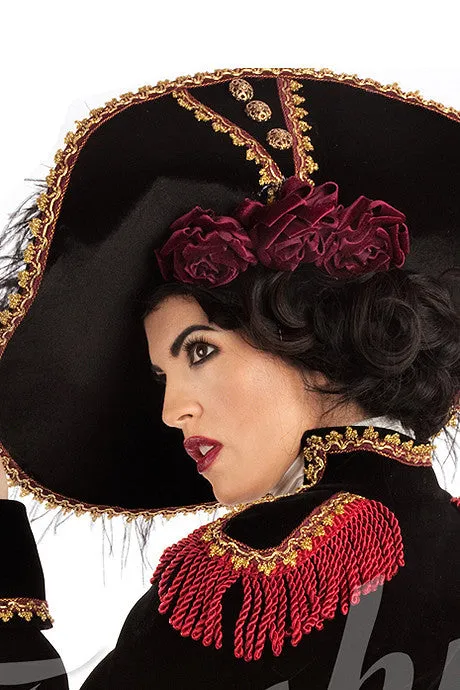 Velveteen Pirate Rose Hat