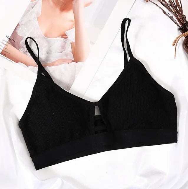 Women Bralette Hollow Out Bra Wireless Lingerie Fitness Bras For Women Cotton Crop Tops Girl Brassiere Soft Seamless Underwear