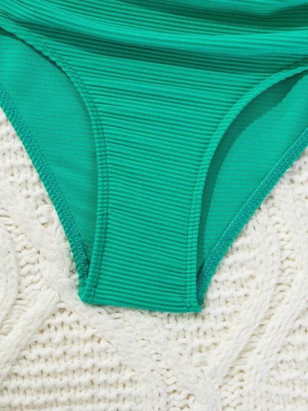 Women's Two-piece Casual Swimsuit P245 Green