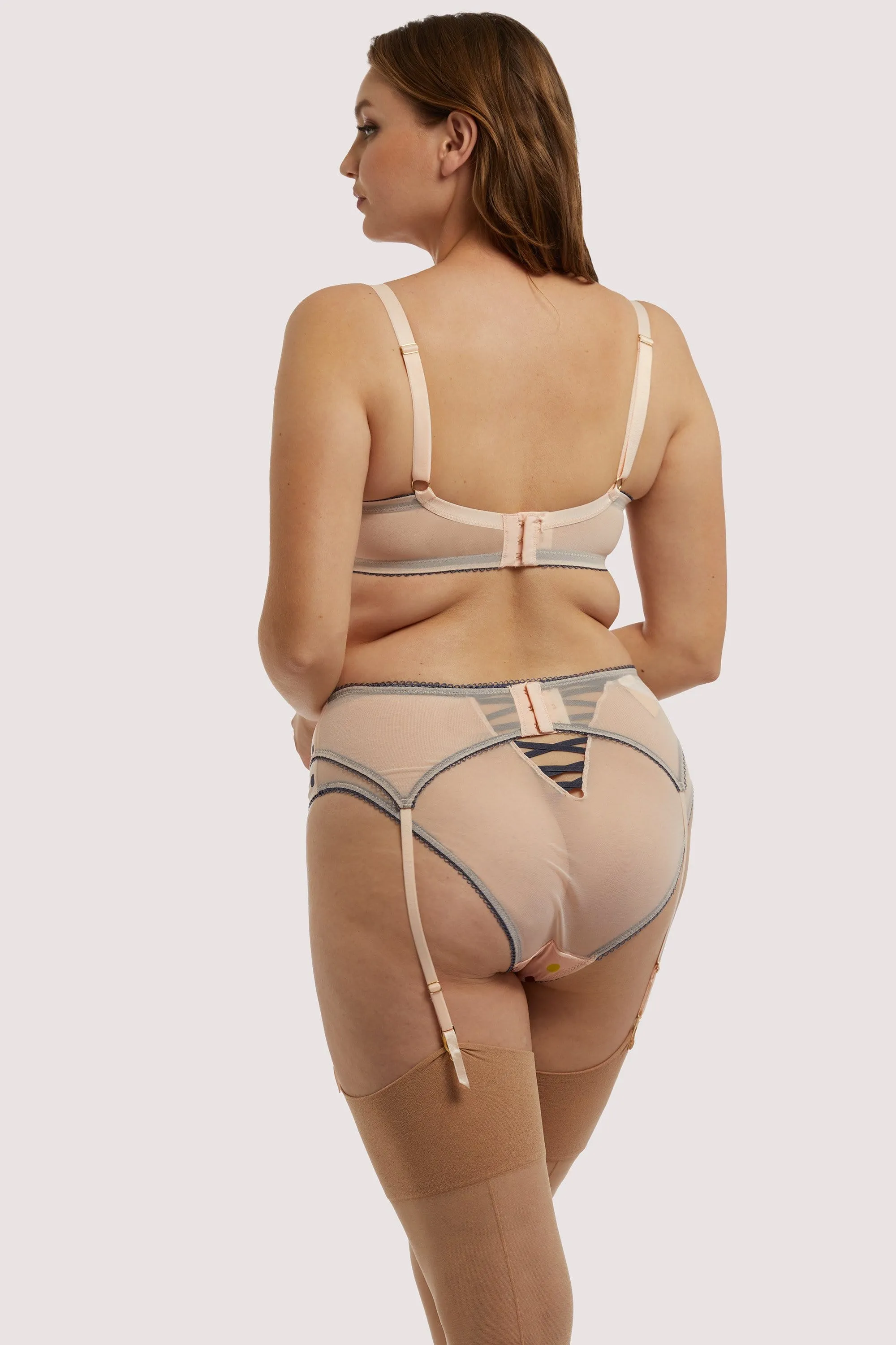 x PP Rowswell Polka Dot Peach Bra