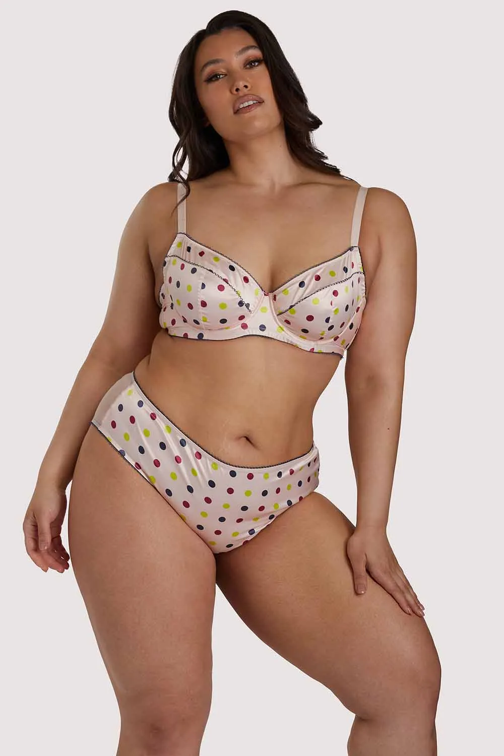 x PP Rowswell Polka Dot Peach Bra