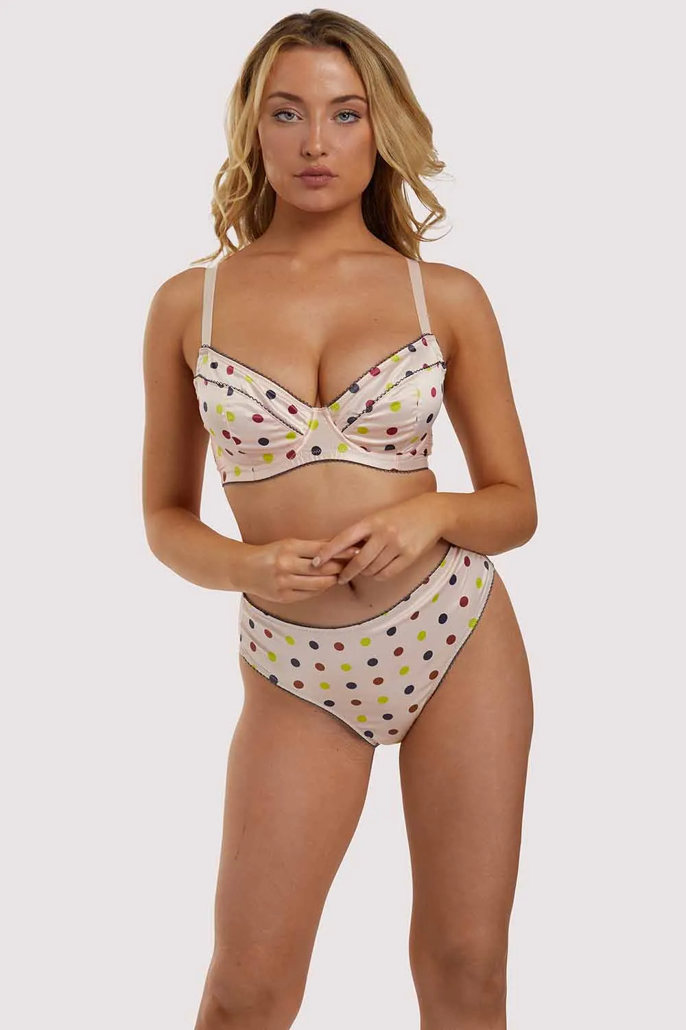 x PP Rowswell Polka Dot Peach Bra