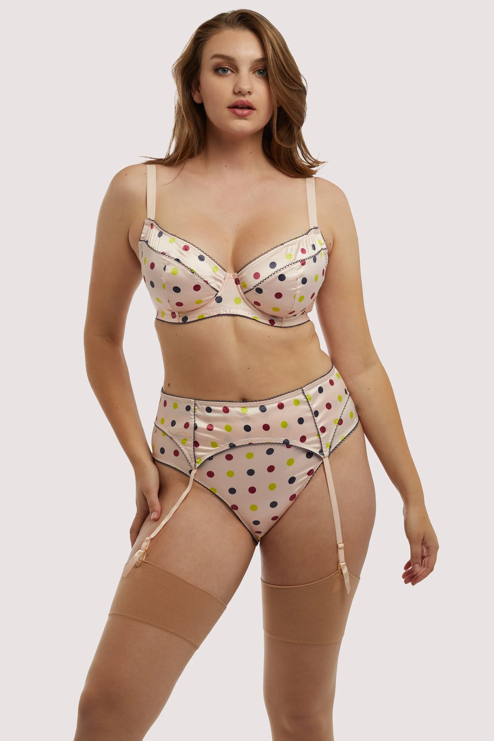 x PP Rowswell Polka Dot Peach Bra