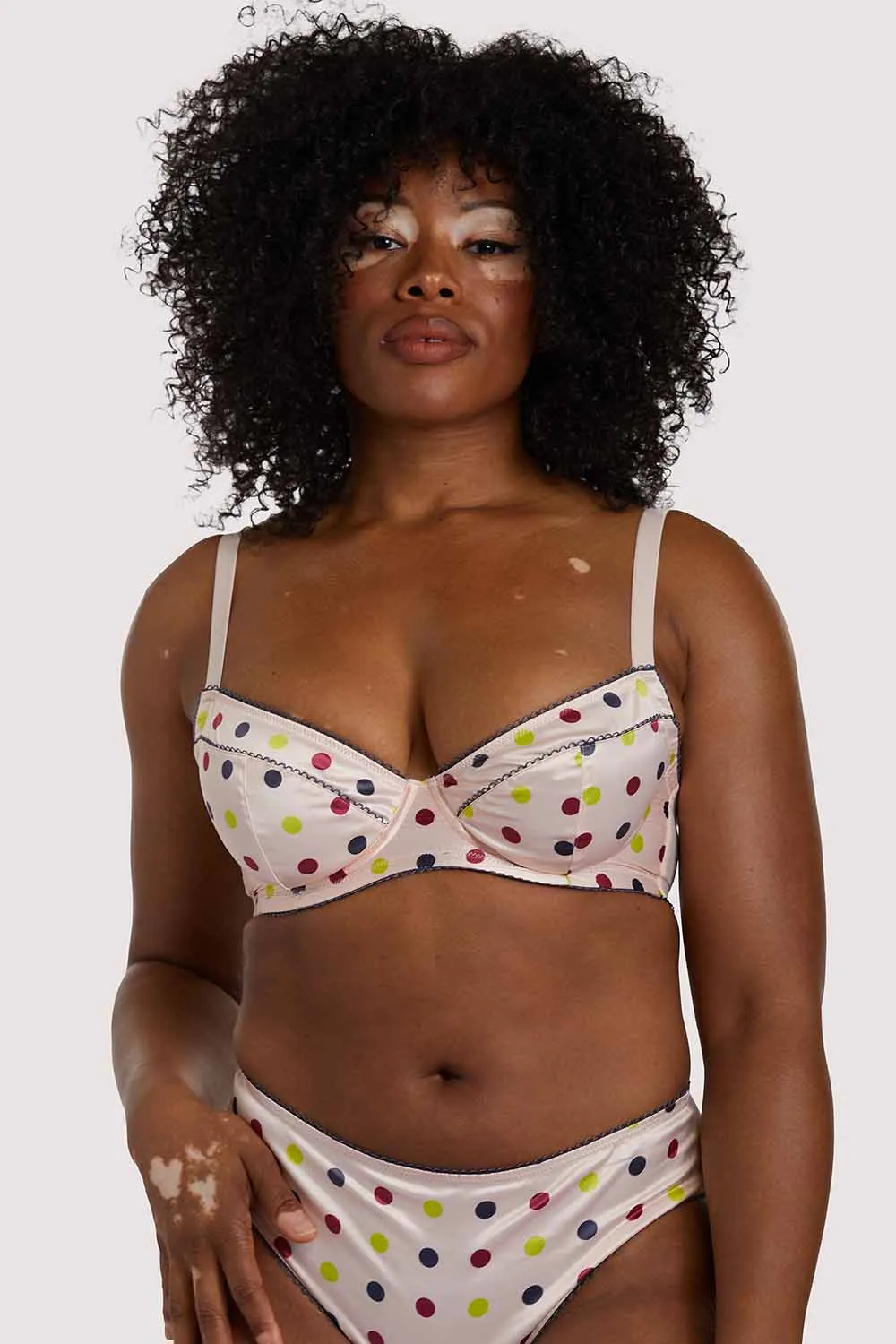 x PP Rowswell Polka Dot Peach Bra