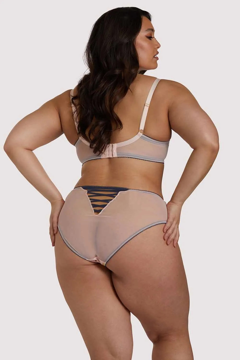 x PP Rowswell Polka Dot Peach Bra