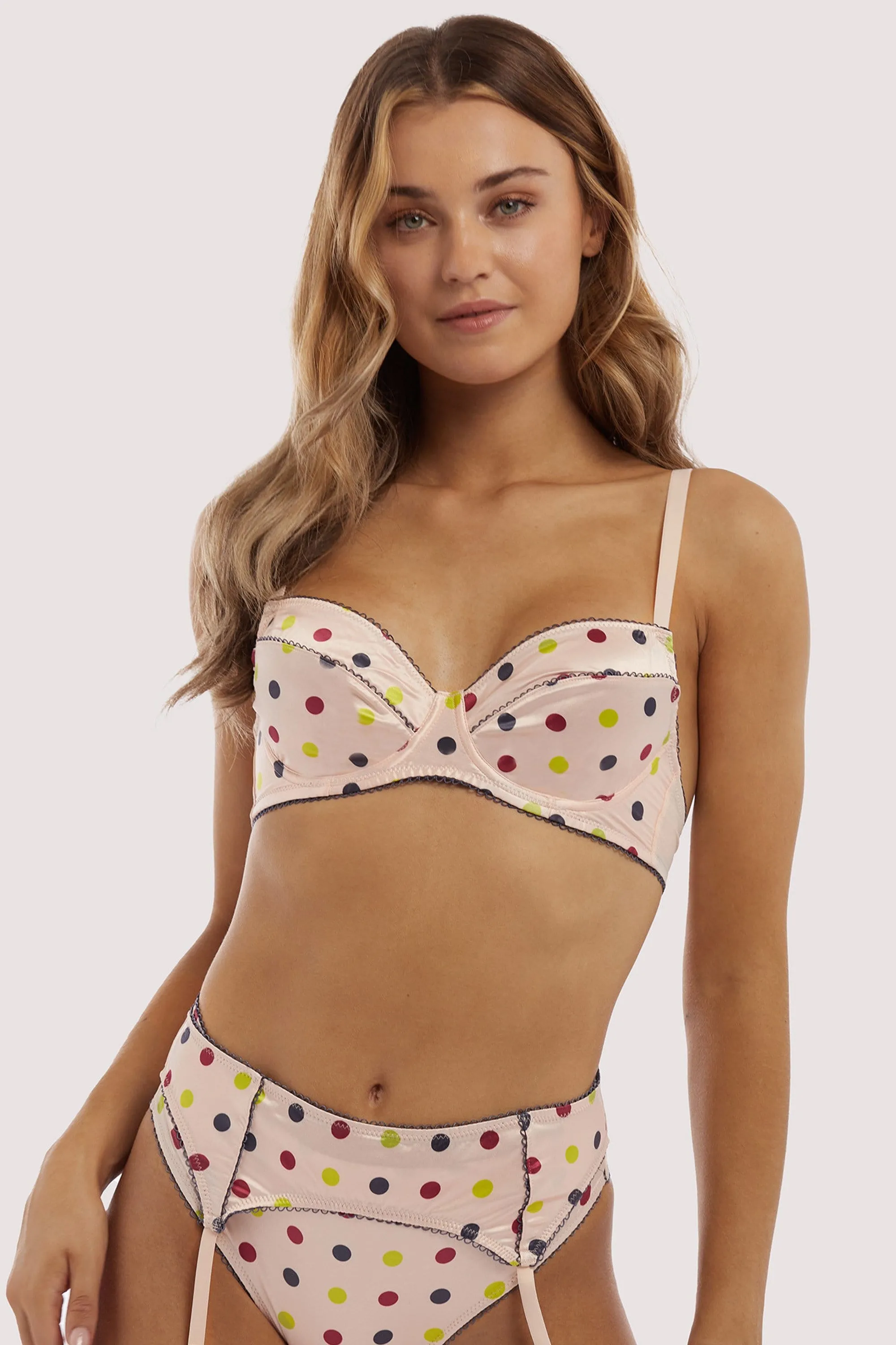 x PP Rowswell Polka Dot Peach Bra