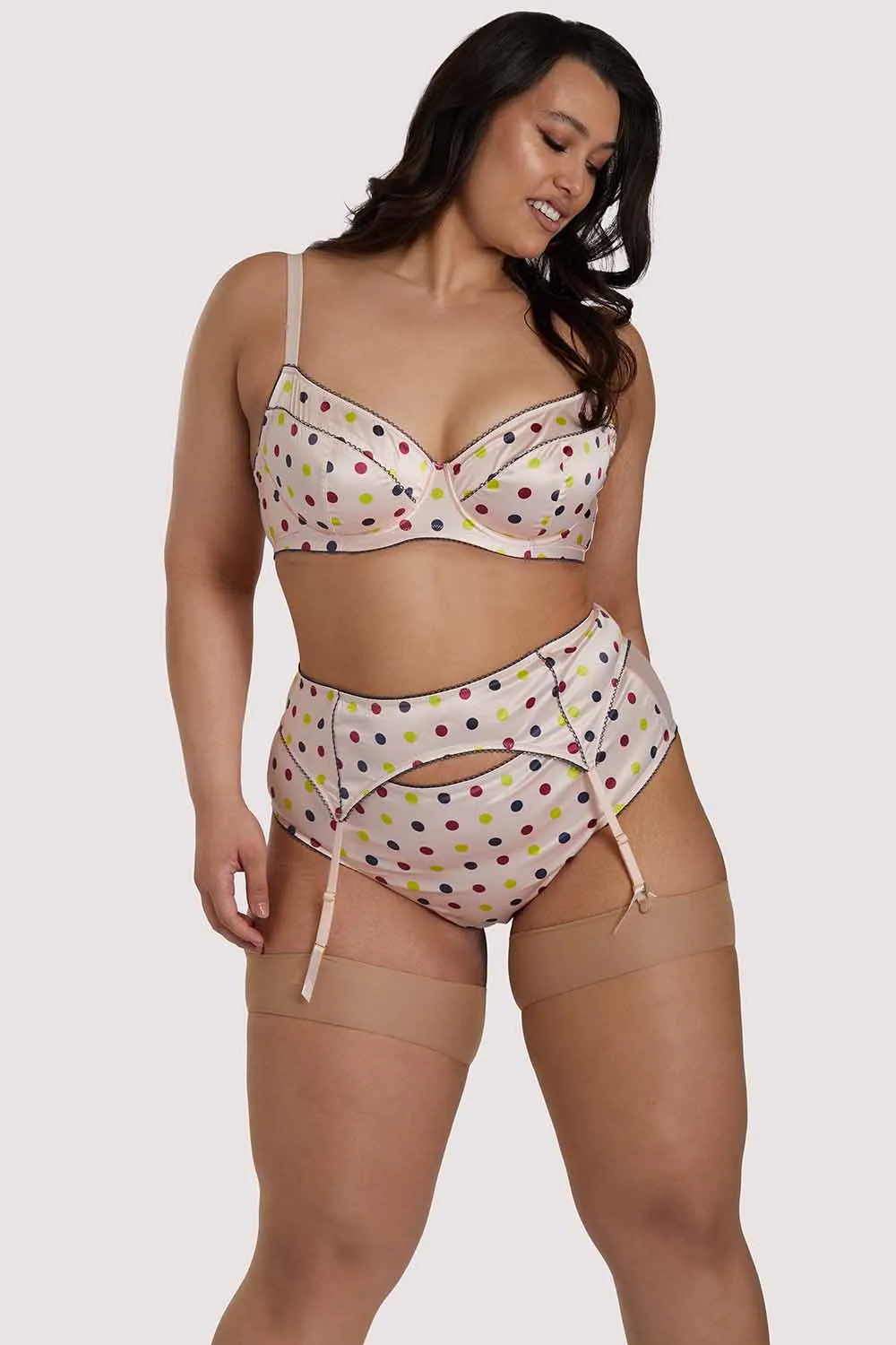 x PP Rowswell Polka Dot Peach Bra