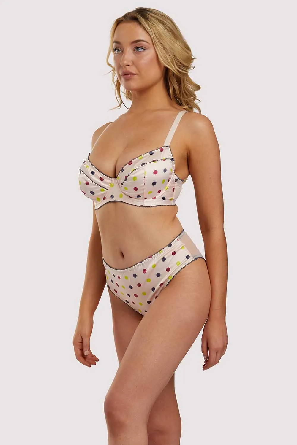 x PP Rowswell Polka Dot Peach Bra