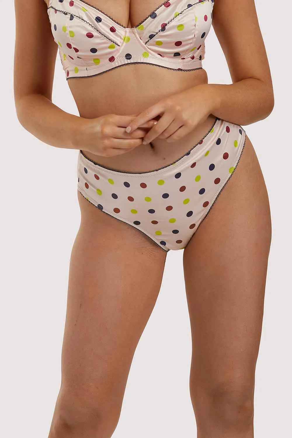 x PP Rowswell Polka dot Peach Highwaist