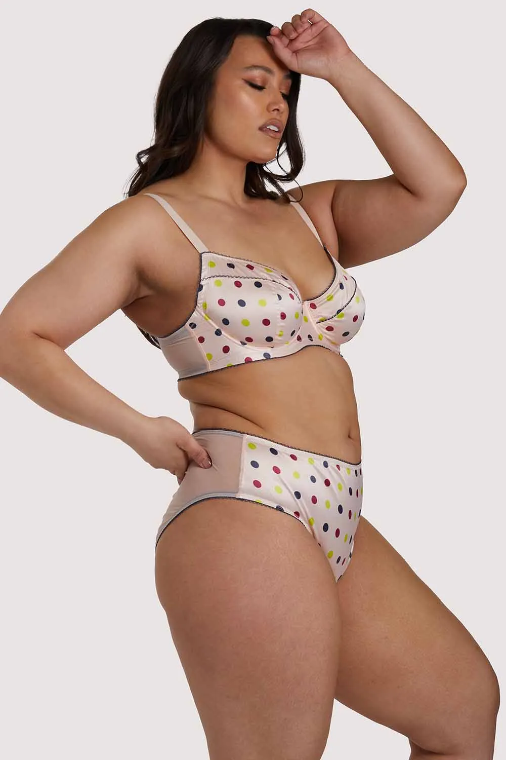 x PP Rowswell Polka dot Peach Highwaist