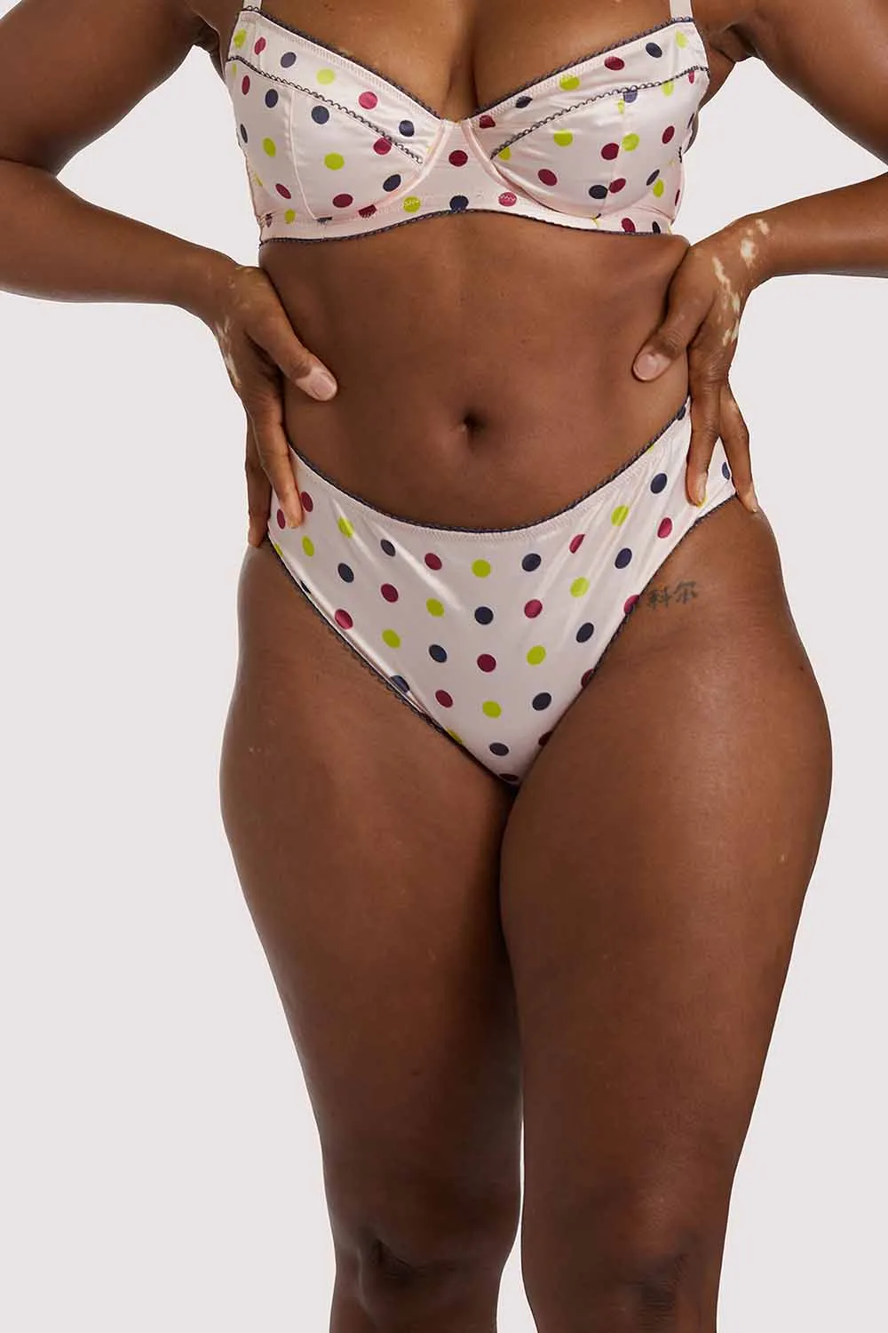 x PP Rowswell Polka dot Peach Highwaist