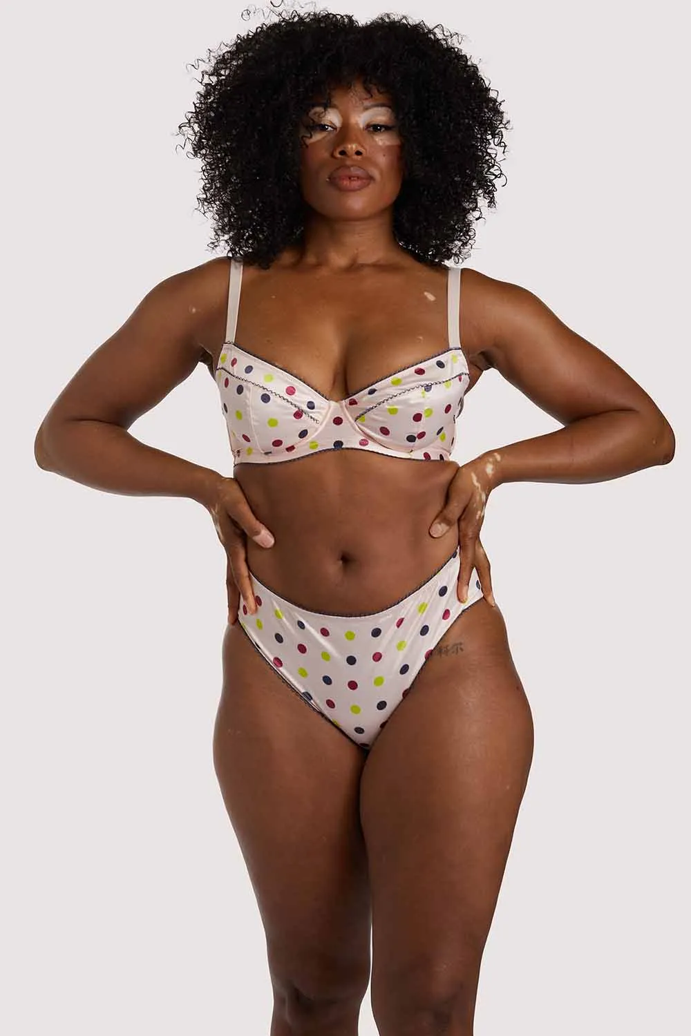 x PP Rowswell Polka dot Peach Highwaist