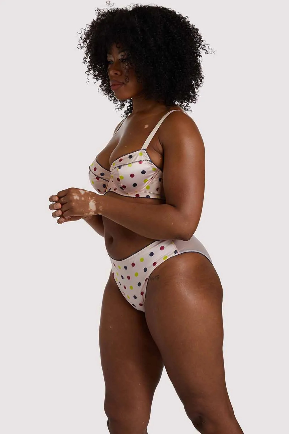 x PP Rowswell Polka dot Peach Highwaist
