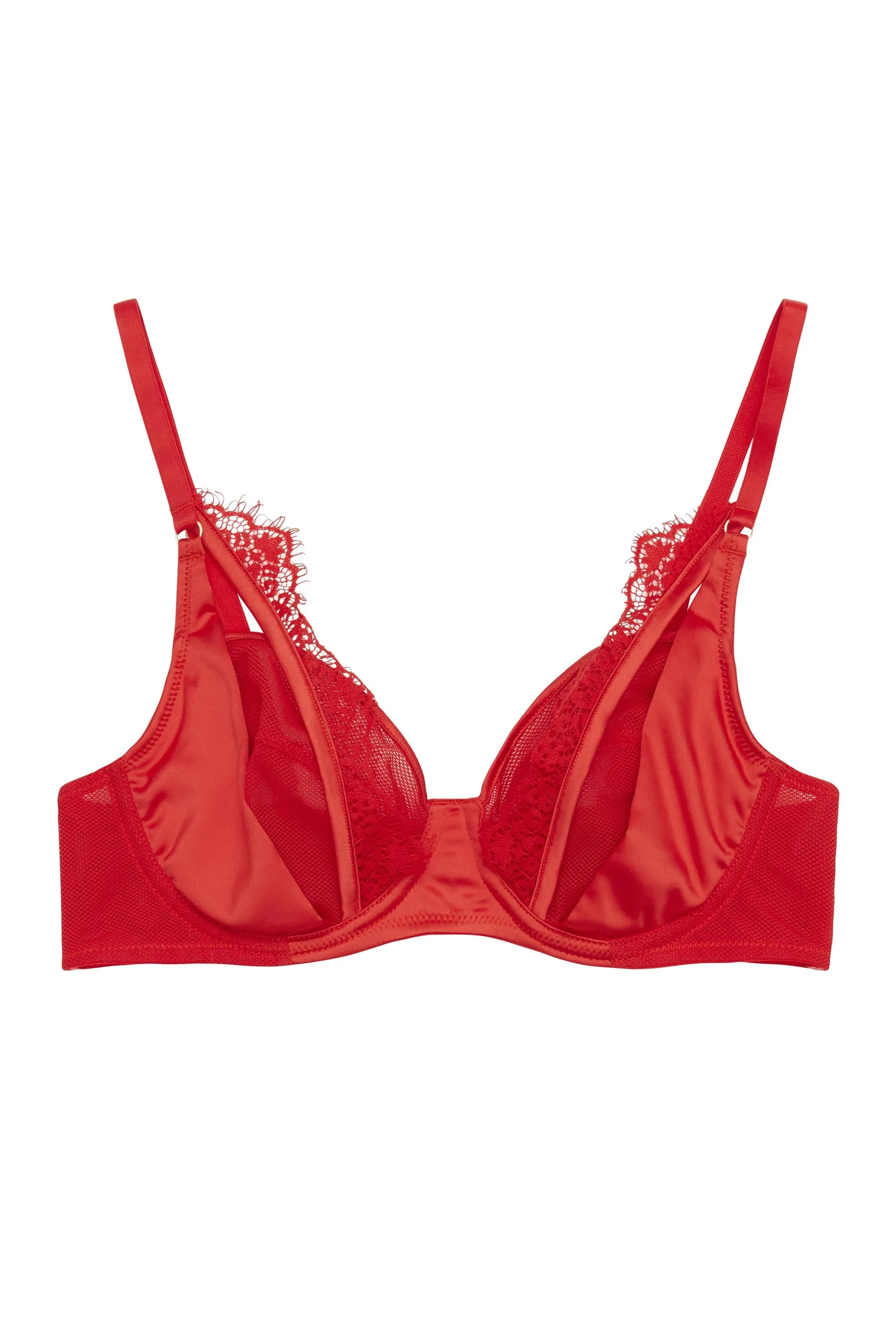Zoya Curve Fishnet and Lace Plunge Bra